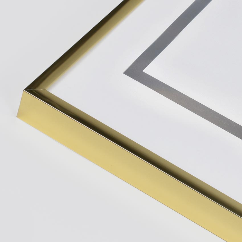 Closeup of golden frame