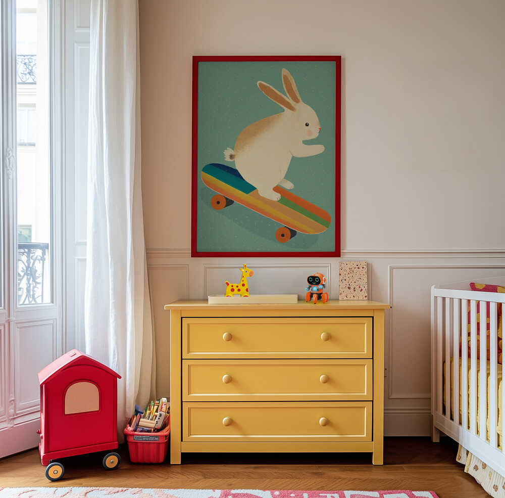 Skateboardkanin Plakat