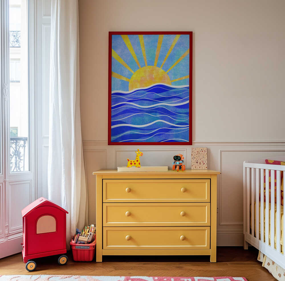 Havsolnedgang Plakat