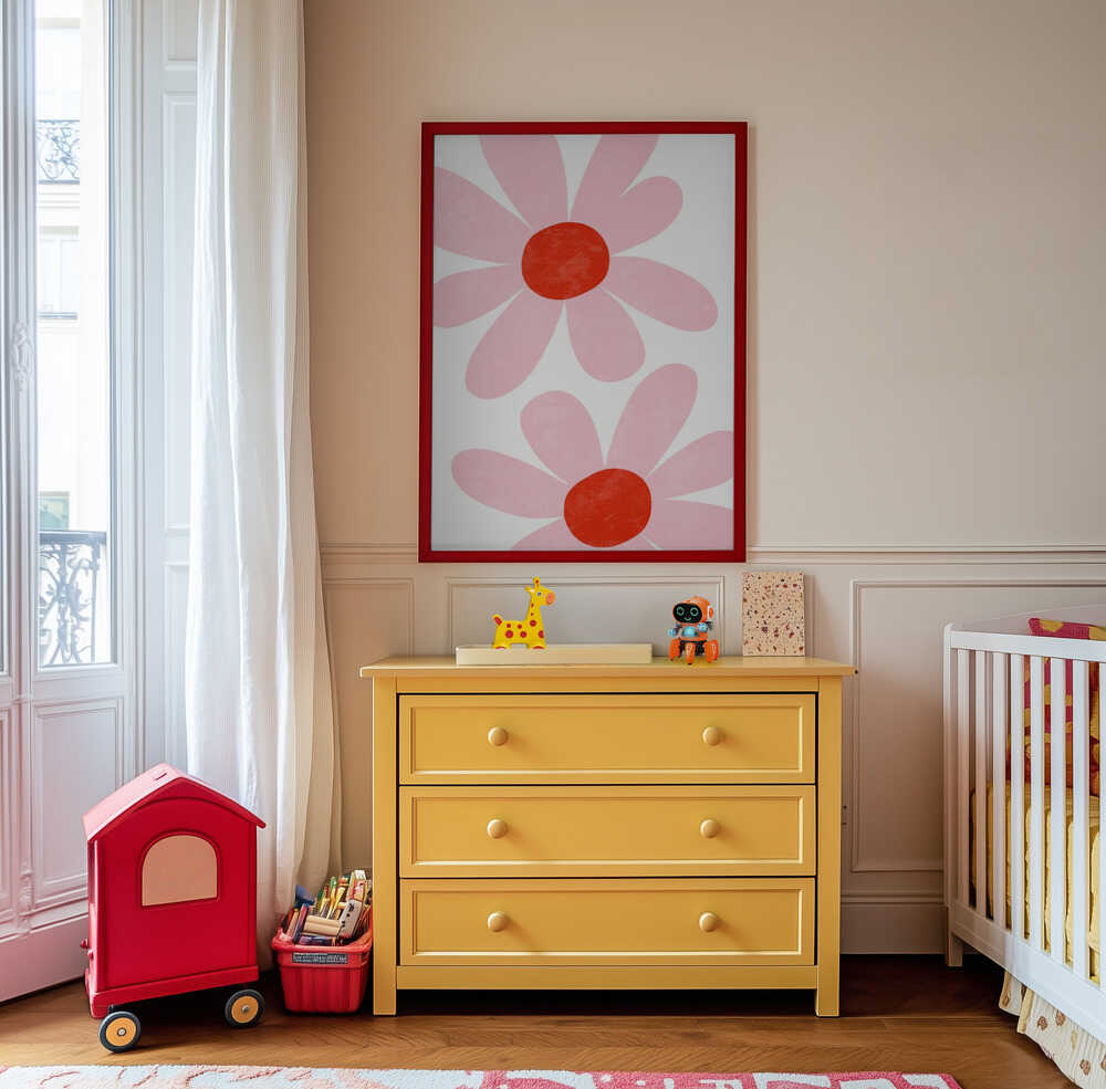 Lyserød Blomst Plakat