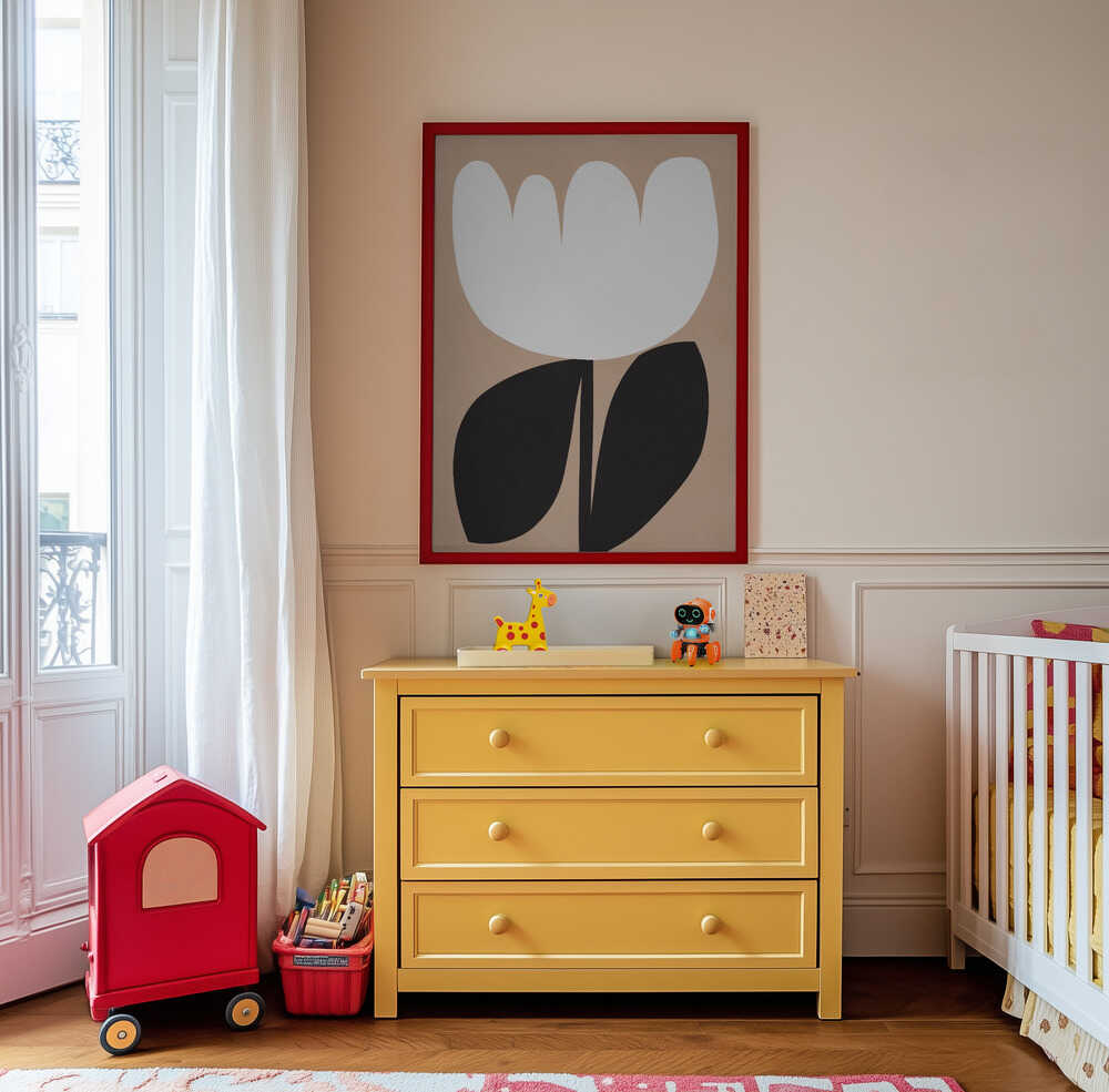 Monokrom Blomst Plakat