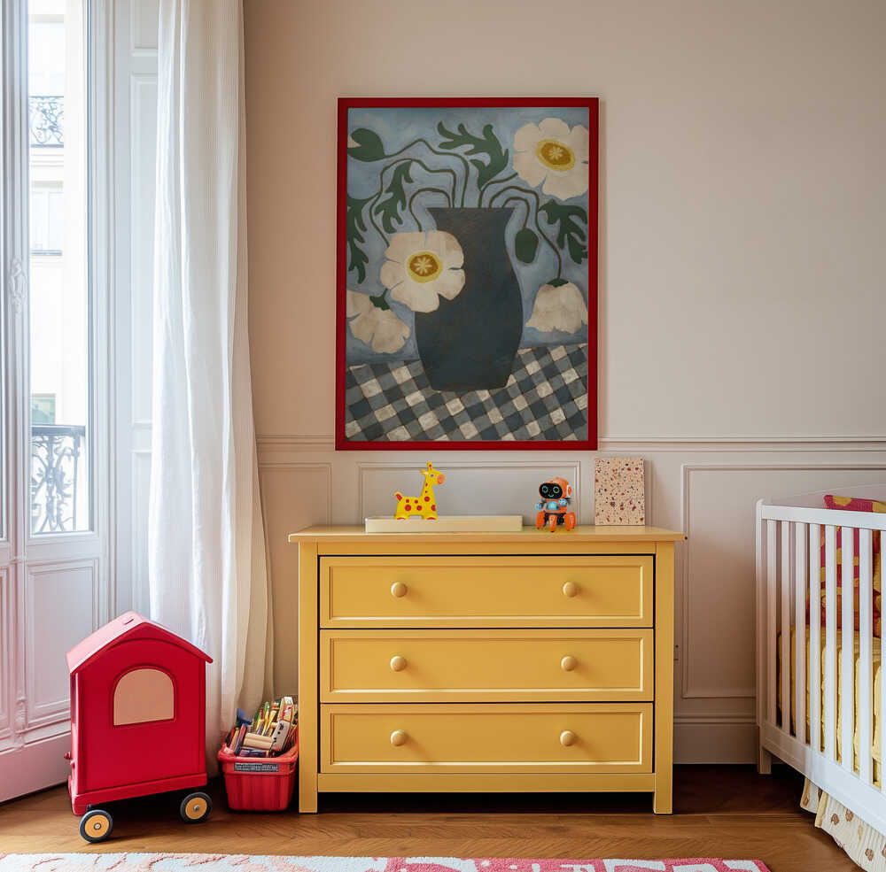 Hvide Islandske Valmuer Plakat