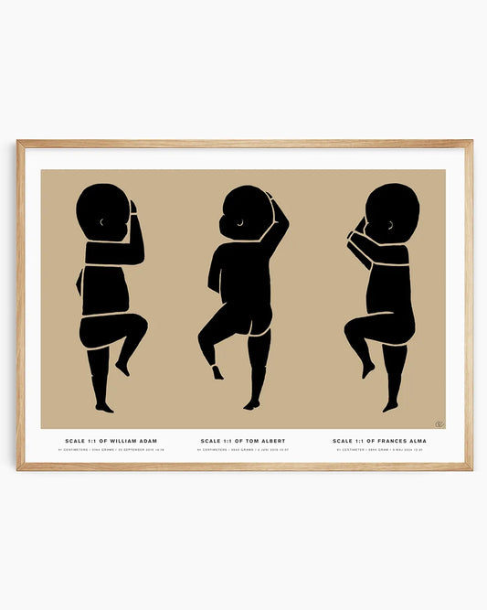 Personalized family poster for siblings