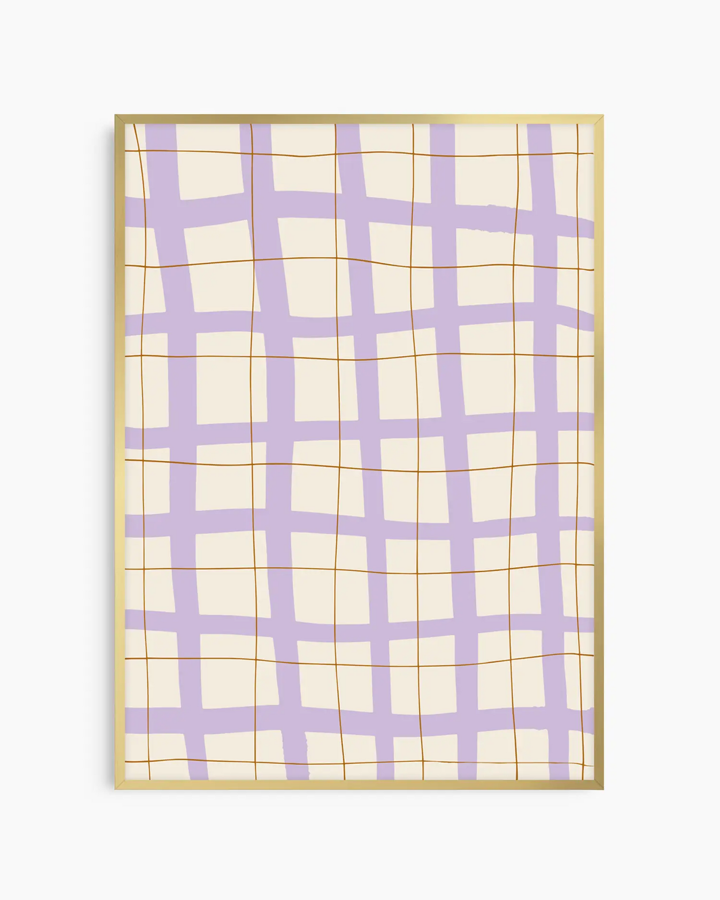 Warm, minimalist wall art in white tones on a light background, shown in a gold frame.
