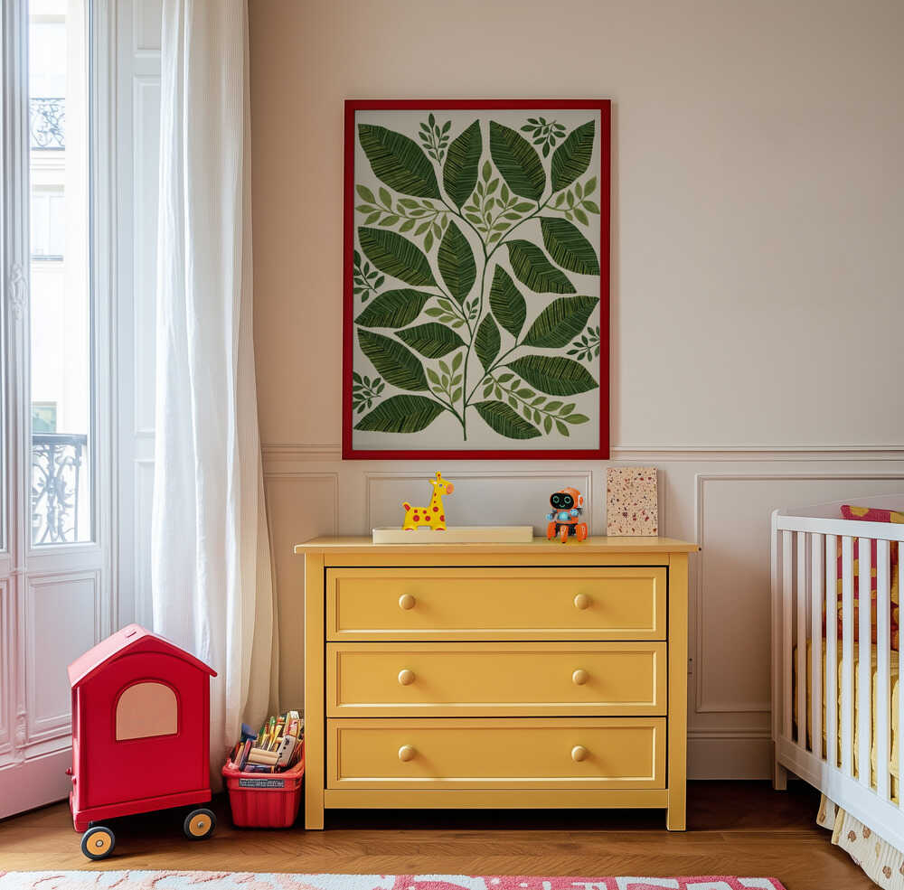 Stribede Blade Gren Plakat