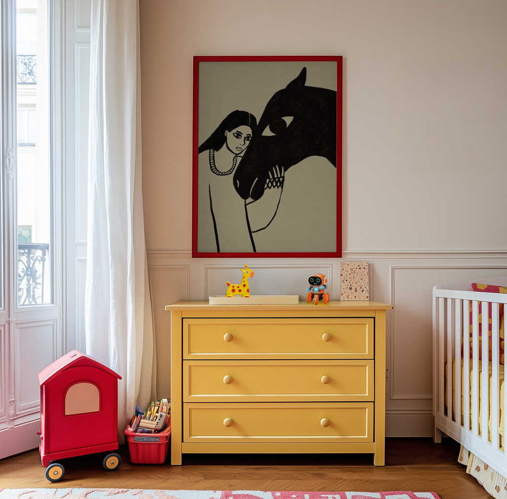 Kvinde og Hest Plakat