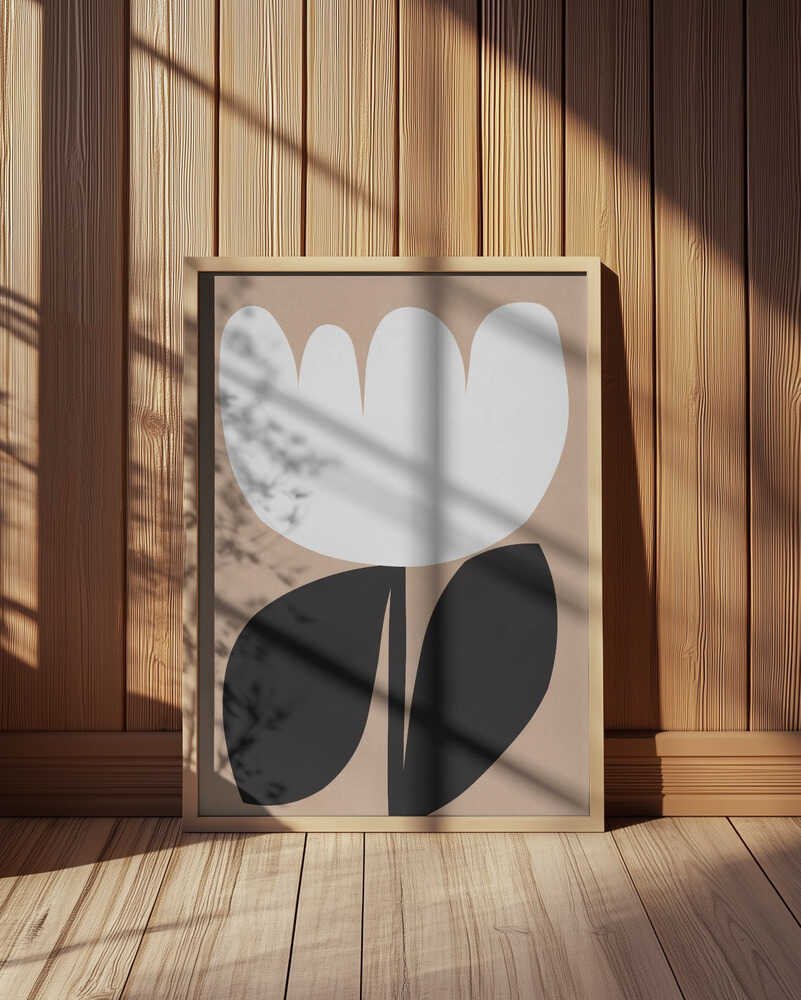 Monokrom Blomst Plakat