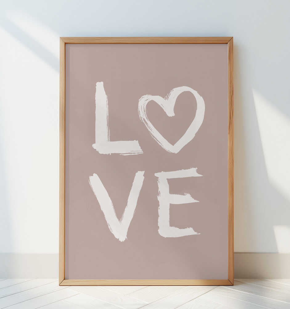 LOVE Tandet Lyserød Plakat