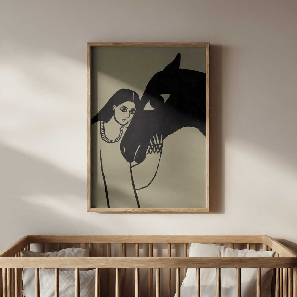 Kvinde og Hest Plakat